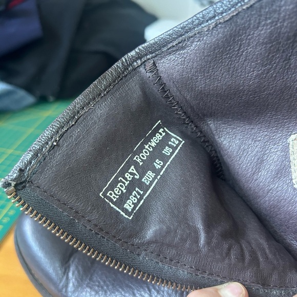 Vintage Replay Footwear leather moto / riding boots - Picture 5 of 15